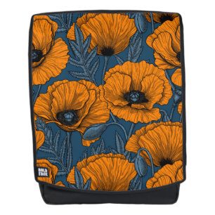 Sac À Dos Pavot orange sur bleu foncé