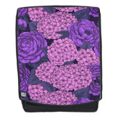 Sac À Dos Peine et hydrangée en rose et violet (Devant)
