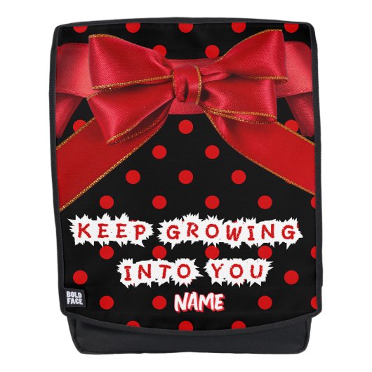 Sac À Dos Personalized Keep Growing Into You Motivational (Devant)