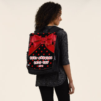 Sac À Dos Personalized Red Polka Dot Bow