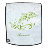 Sac à dos personnalisé Dolphin vert (Devant amovible)