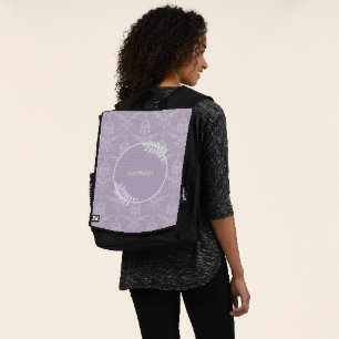 Sac à dos personnalisé Lavender Elegant Damask