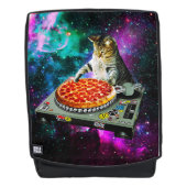 Sac À Dos Pizza de chat du DJ de l'espace (Devant)