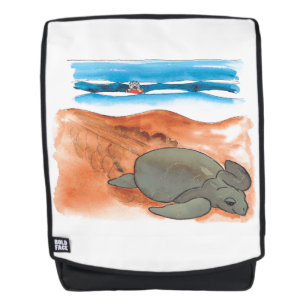 Sac À Dos Plage de tortue de mer amusant coloré