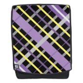 Sac À Dos Plaid jaune et violet (Devant)