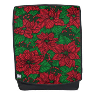 Sac À Dos Poinsettia, motif de Noël
