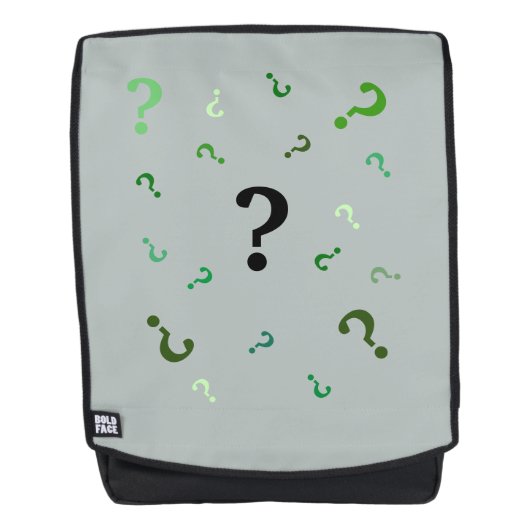 Sac à dos - Points d'interrogation dans les tons v (Devant)
