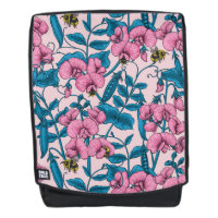 Pois doux et bourdons, rose et bleu