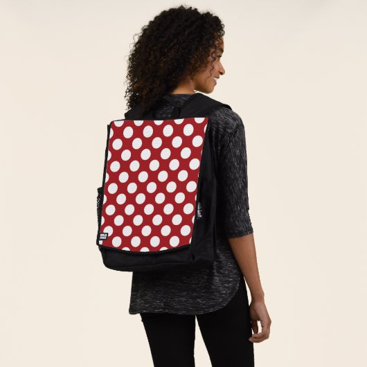 Sac À Dos Pois rouges, Motif à points polka, points, pointil (Porté)