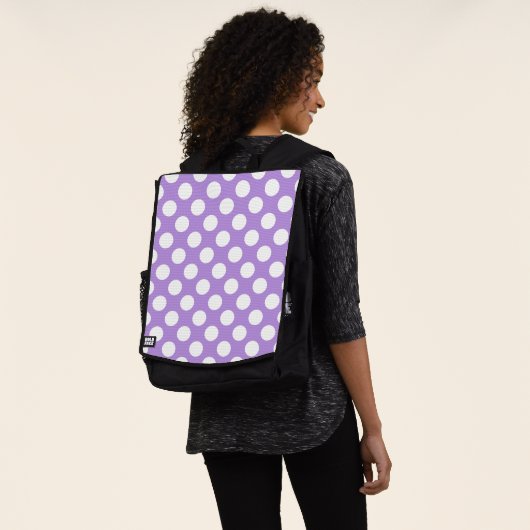 Sac À Dos Pois violets, Motif à points Polka, points, pointi (Porté)