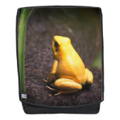 Sac À Dos Portrait de grenouille jaune frappant (Devant)