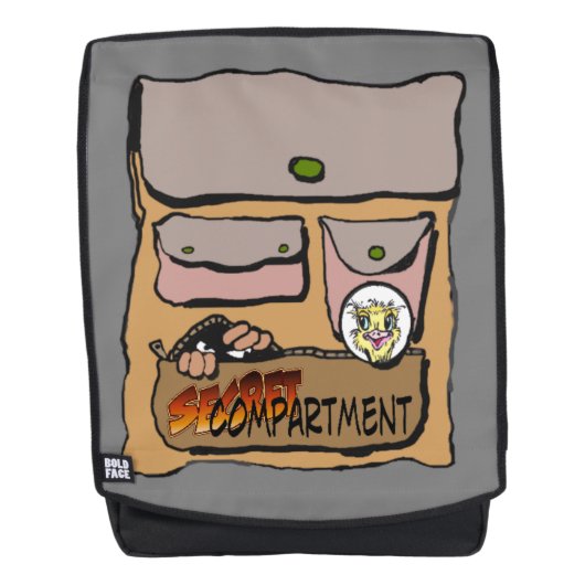 Sac à dos pour adultes en caricature de compartime (Devant)