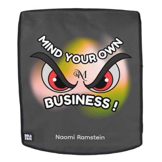 Sac à dos pour adultes : Faites attention à vous ( (Devant amovible)