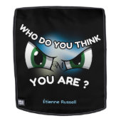 Sac à dos pour adultes : Qui pensez-vous (noir) (Devant amovible)