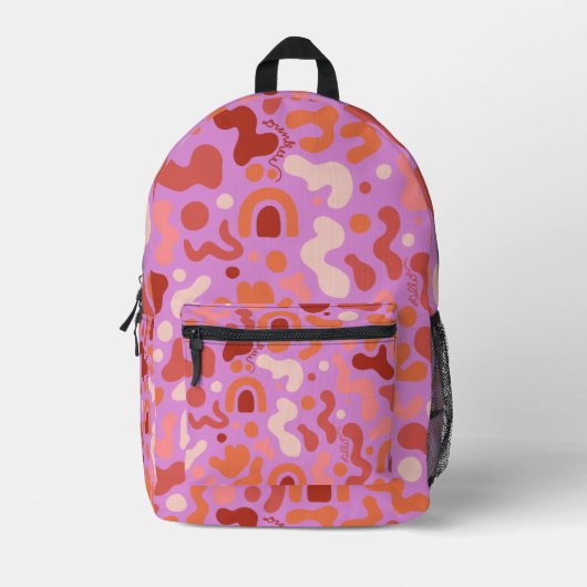 Sac à dos pour Motif Abstrait rose Super rétro (Recto)