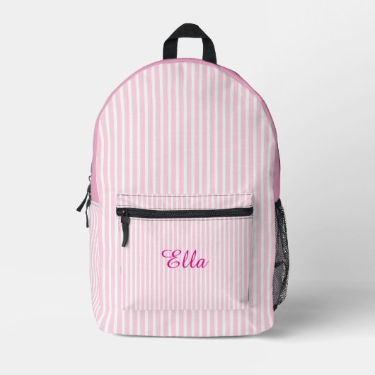 Sac à dos rayé pour filles personnalisées (Recto)