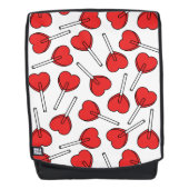 Sac À Dos Red Lollipops, Heart Lollipops, Lollipop Pattern (Devant)