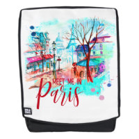 Rencontrez-moi à Paris France Tour Eiffel Aquarell