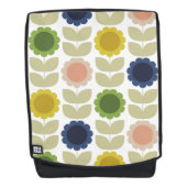 Sac À Dos Retro Groovy Summer Flowers Stems (Devant)