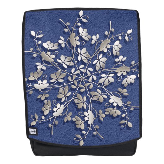 Sac À Dos Rétro mandala métallique sur l'arrière - plan (Devant)