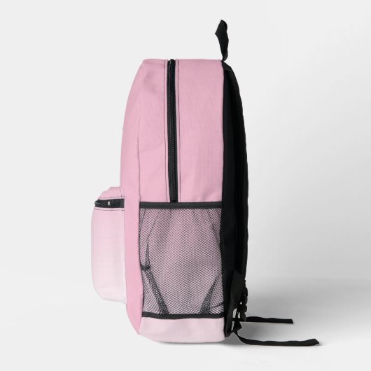 Sac à dos rose en poudre personnalisé avec nom per (Droite)