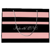 Sac à dos rose et noir personnalisé (Dos)