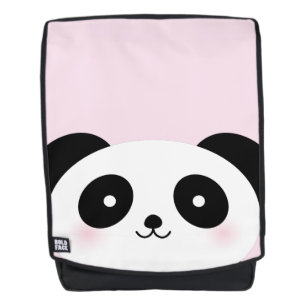 Sac À Dos Rose mignon de visage d'ours panda de bande