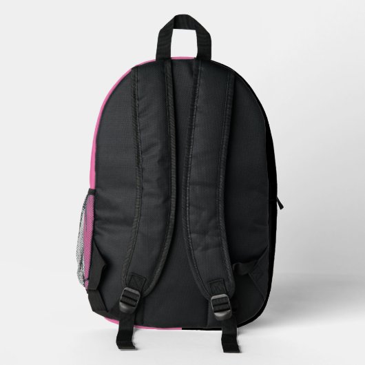 Sac à dos rose noir personnalisable (Verso)