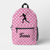 Sac à dos rose personnalisé avec imprimé balle de  (Recto)