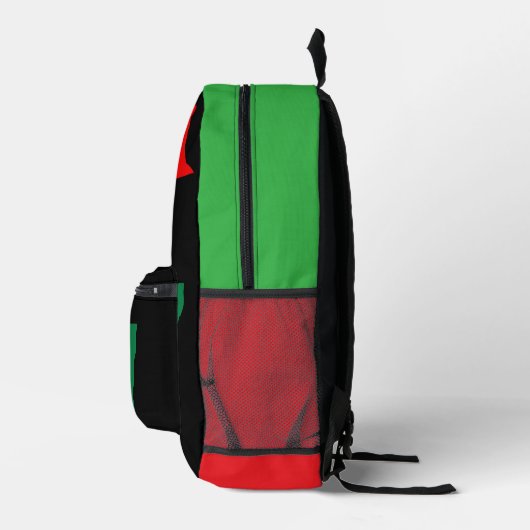 Sac à dos rouge noir et vert (Droite)