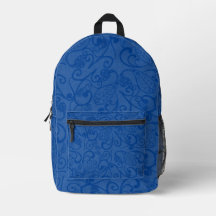 Sac à dos Royal Azure Blue Leafy Motif