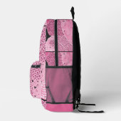 Sac à dos scolaire à imprimé léopard rose tendance (Droite)