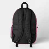 Sac à dos scolaire à imprimé léopard rose tendance (Verso)