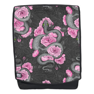 Sac À Dos Serpents et roses roses