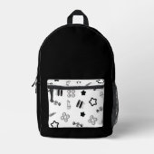 Sac à dos Skate blanc et noir (Recto)