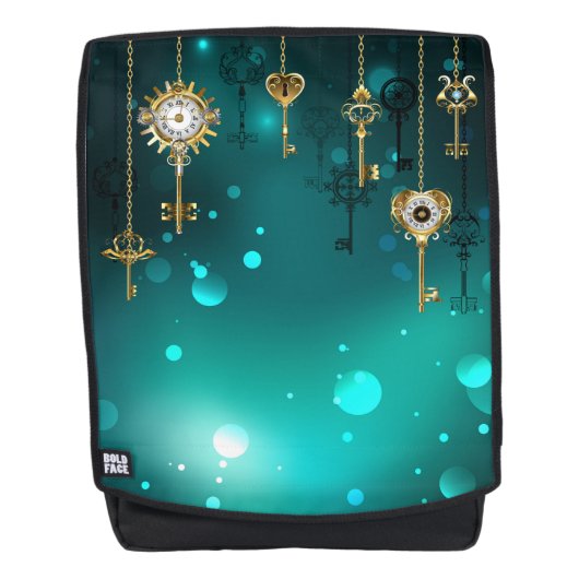 Sac À Dos Skeleton Keys on Green Background (Devant)