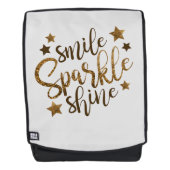 Sac À Dos Smile Sparkle brillant Citation de pensée positive (Devant)