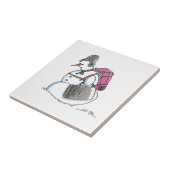 Sac à dos Snowman petite carreaux en céramique (Côté)