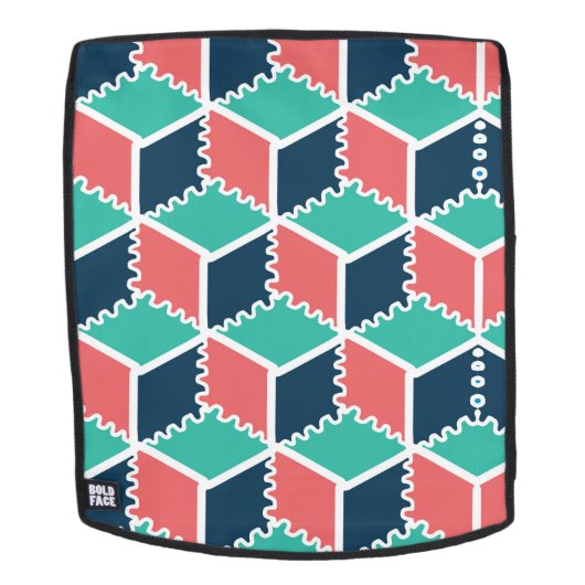 Sac À Dos Style moderne Cube de couleur géométrique moderne (Devant amovible)