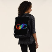 Sac À Dos Symbole d'infini avec plume arc-en-ciel (Porté)