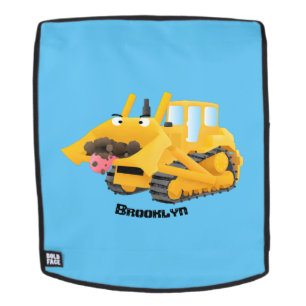 Sac À Dos Sympa joli caractère de dessin animé au bulldozer