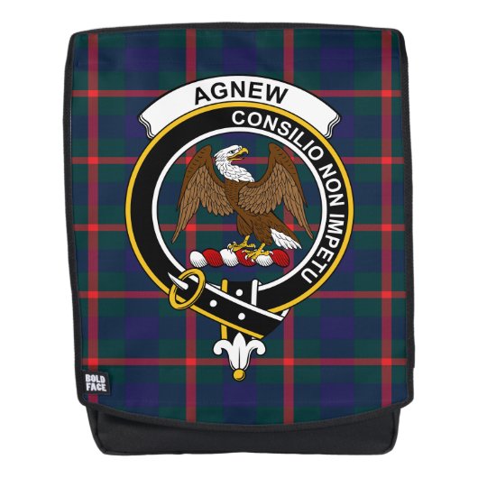 Sac À Dos Tartan De Cimier De Clan Agnew (Devant)