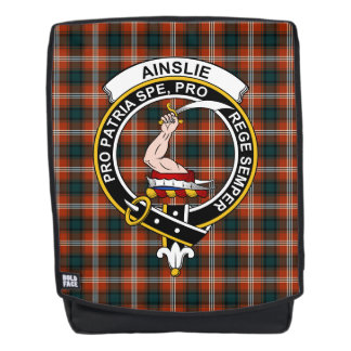 Sac À Dos Tartan Plaid De L'Ainslie Clan Crest