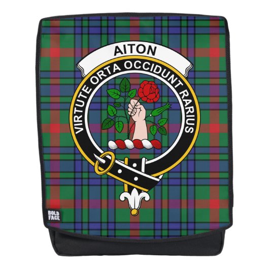 Sac À Dos Tartan Plaid De L'Aïon Clan Crest (Devant)