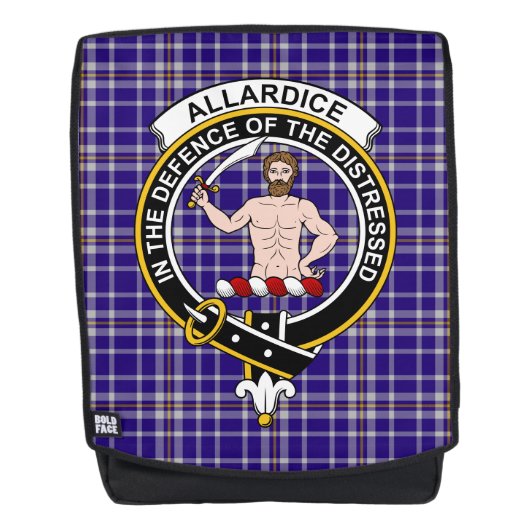 Sac À Dos Tartan Plaid De L'Allardice Clan Crest (Devant)