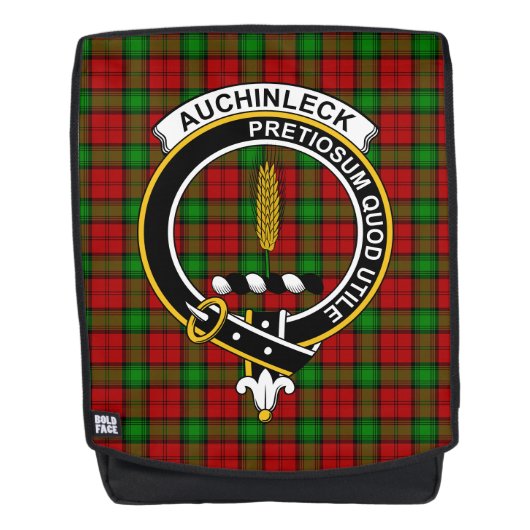 Sac À Dos Tartan Plaid De L'Auchinleck Clan Crest (Devant)