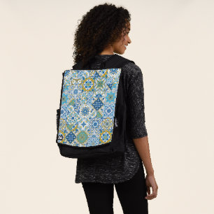 Sac À Dos Teintes méditerranéennes/ carreaux d'azulejo