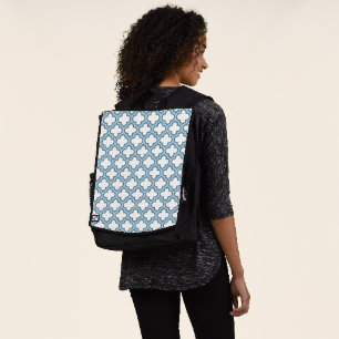 Sac À Dos Trellis bleu blanc et bébé, treillis, Quatrefoil
