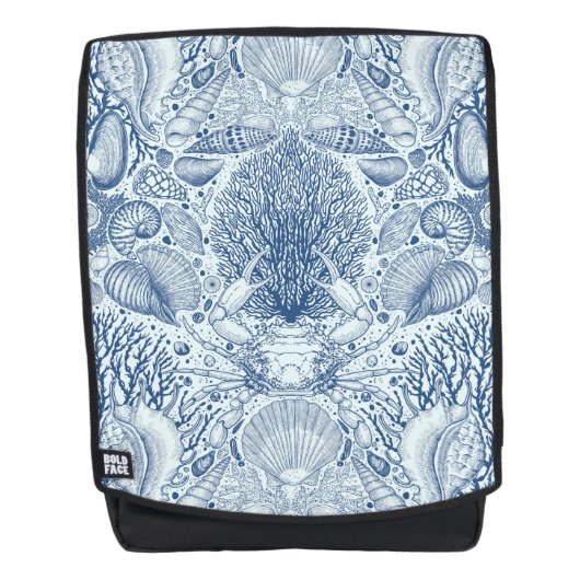 Sac À Dos Trésors de plage en bleu (Devant)