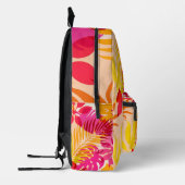 Sac à dos tropical | Imprimé feuille de palmier et (Gauche)